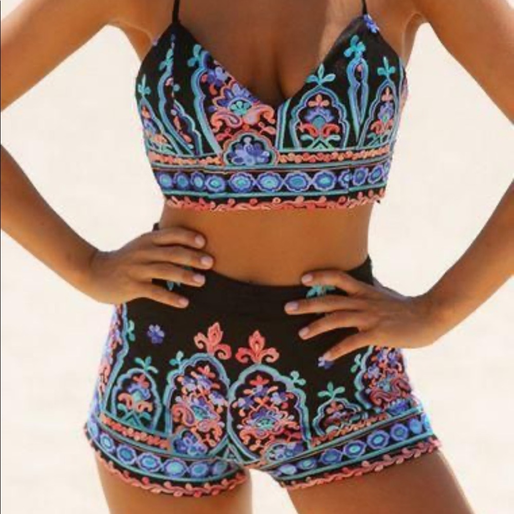Criss Cross Back Bikini Set